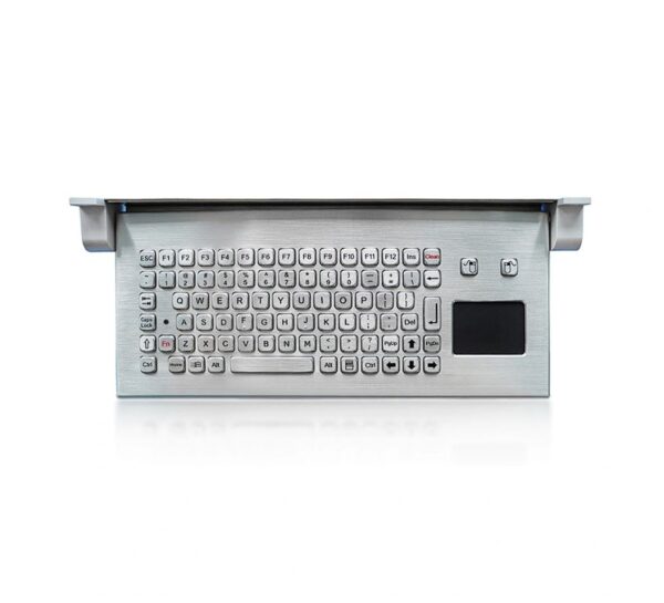 teclado em inox com touchpad e montagem naparede