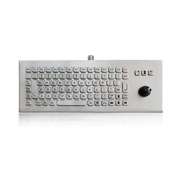 teclado industrial em inox com joystick e versão desktop