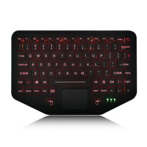 teclado para uso em veiculos com touchpad e teclas iluminadas