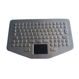 teclado estilo portatil em aço inox com touchpad
