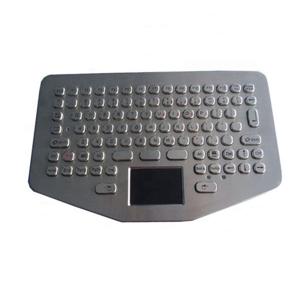teclado estilo portatil em aço inox com touchpad