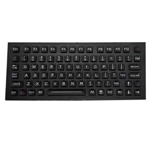 teclado industrial em inox com teclas retro iluminadas