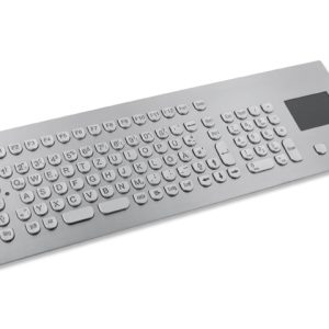 Teclado em Aço Inox com Keypad e Touchpad (montagem frontal)