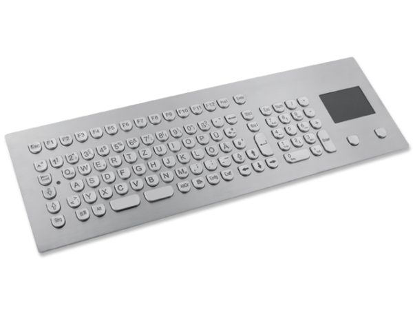 Teclado em Aço Inox com Keypad e Touchpad (montagem frontal)