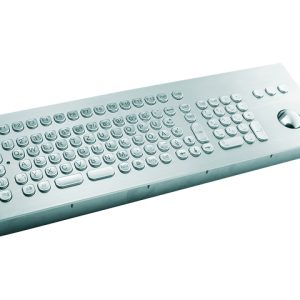 Teclado em Aço Inox com Keypad e Trackball (montagem frontal)