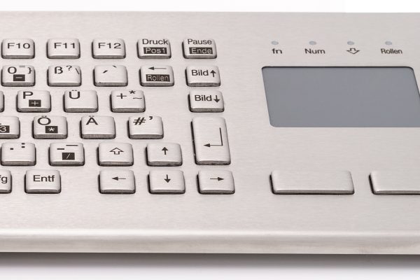 Teclado em Aço Inox com Touchpad (Desktop)