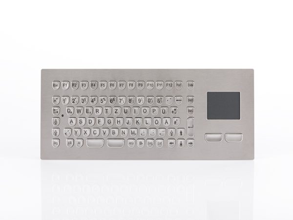 Teclado em Aço Inox com Touchpad (montagem frontal)