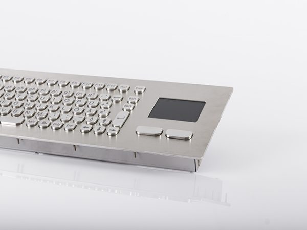 Teclado em Aço Inox com Touchpad (montagem frontal)