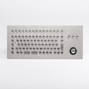 Teclado em Aço Inox com Trackball (montagem frontal)