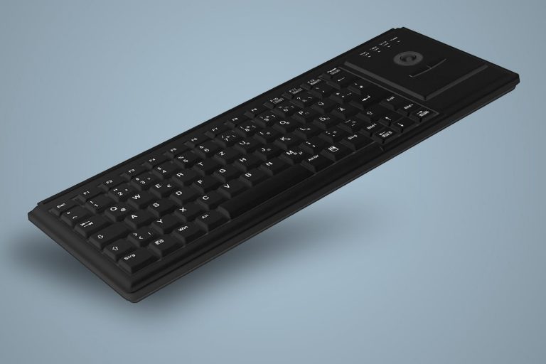 Teclado de Escritório com Trackball