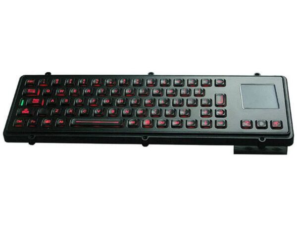 teclado inox com toucpad e teclas iluminadas