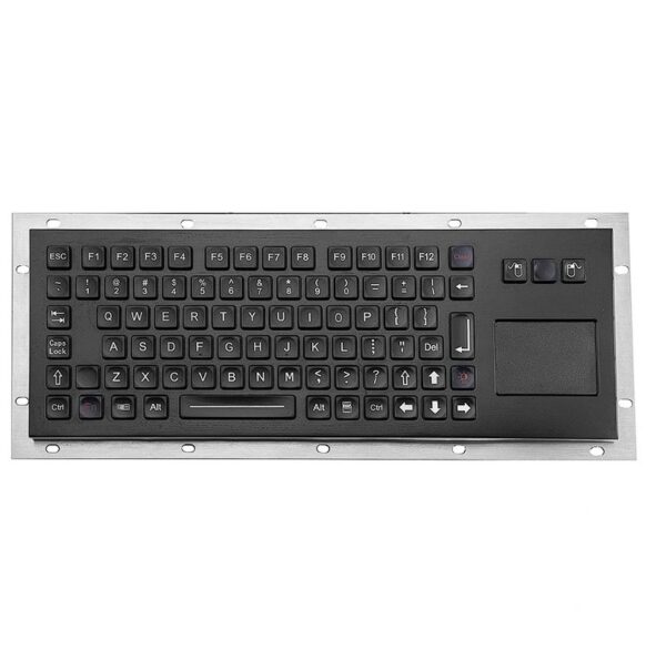 teclado em metal com touchpad e teclas com iluminação
