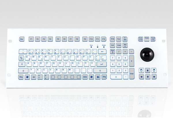 Teclado Industrial com Keypad e Trackball (Rack)