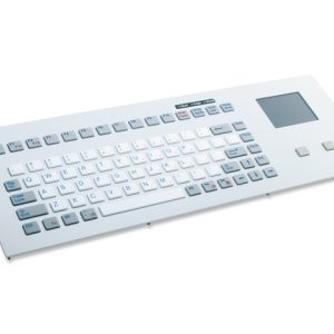 Teclado Industrial com teclas silicone e Touchpad (montagem frontal)