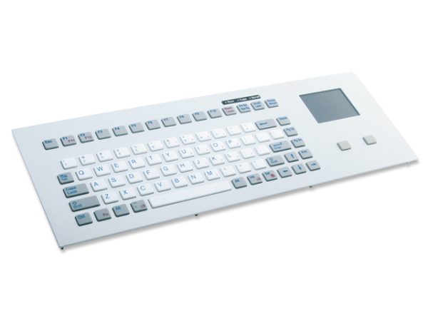 Teclado Industrial com teclas silicone e Touchpad (montagem frontal)