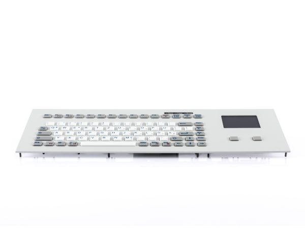 Teclado Industrial com teclas silicone e Touchpad (montagem frontal)