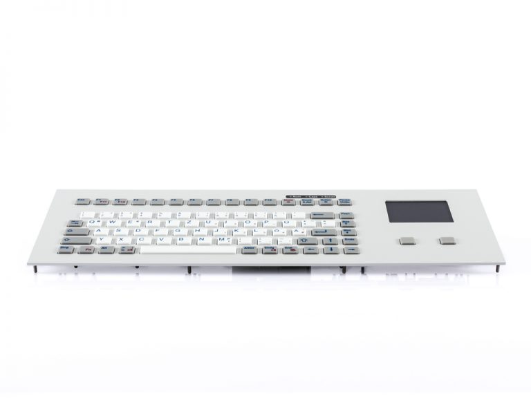 Teclado Industrial com teclas silicone e Touchpad (montagem frontal)