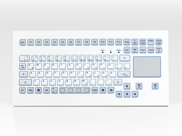 Teclado Industrial com Touchpad (montagem frontal)