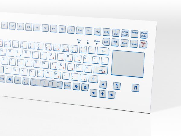 Teclado Industrial com Touchpad (montagem frontal)