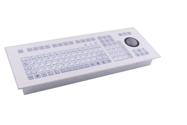 Teclado Industrial com Keypad e Trackball 50mm (montagem frontal)