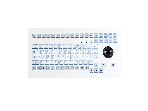 Teclado Industrial com Trackball (montagem frontal)