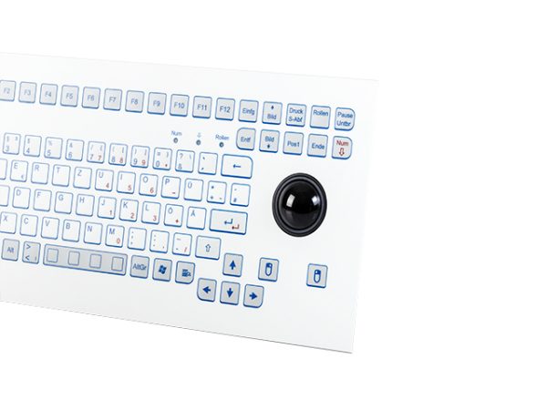 Teclado Industrial com Trackball (montagem frontal)