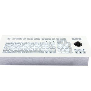 Teclado Industrial com Keypad e Trackball (montagem frontal)