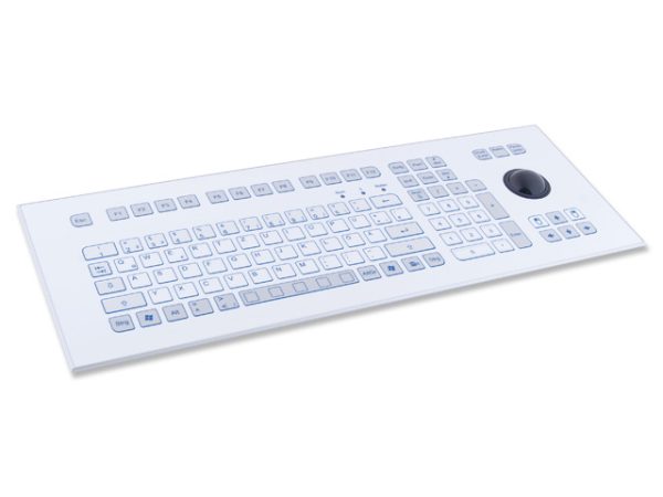 Teclado Industrial com Keypad e Trackball (montagem frontal)