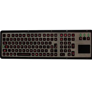 teclado resistente militar com touchpad e retro iluminado