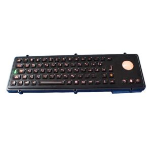 teclado industrial com trackball e teclas retoriluminadas