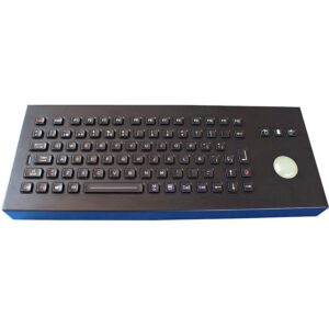 Teclado resistente em aço inox com trackball