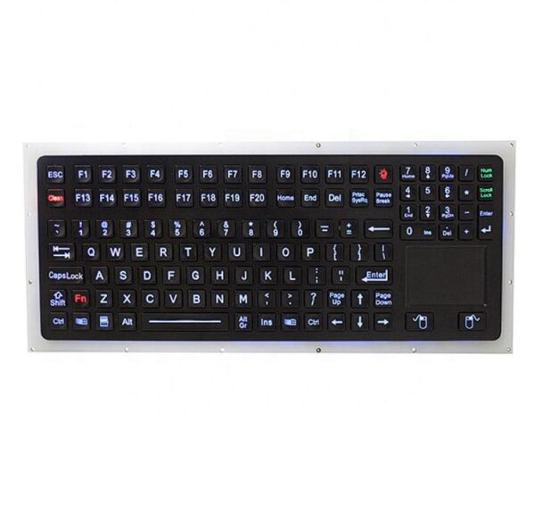 teclado metalico com touchpad e teclas iluminadas e IP67