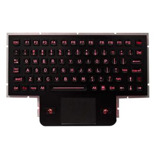 teclado industrial em formato portátil com touchpad incluido