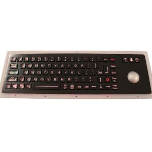teclado em metal com tracjball
