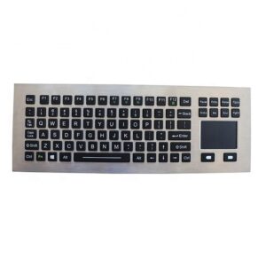 teclado em aço inoxidavel com touchpad e teclas com luz