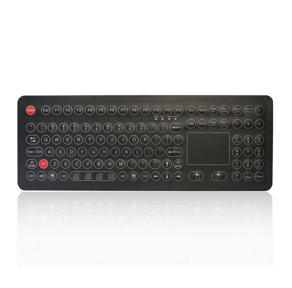 teclado industrial em membrana com touchpad incluido