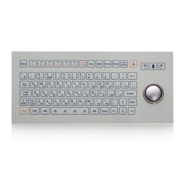 teclado membrana com trackball 38 mm