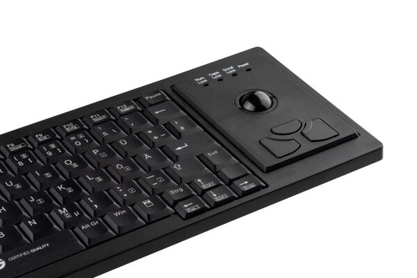 teclado profissional com trackball incorporado