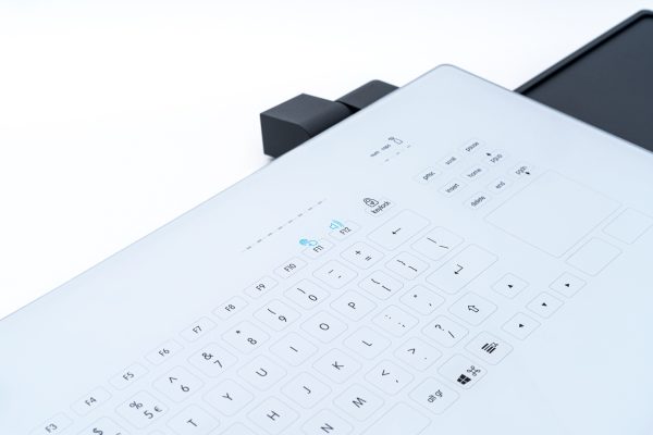Teclado em vidro com Touchpad (suporte de parede)