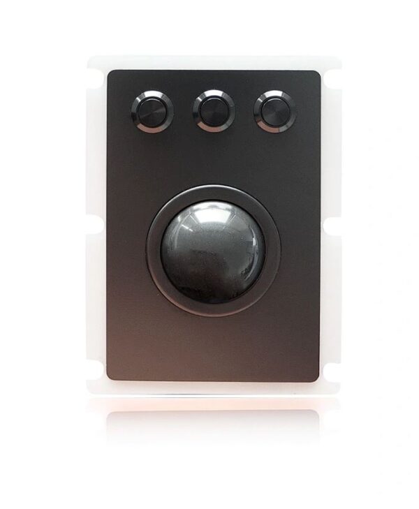 trackball aço inox 38 mm com montagem traseira