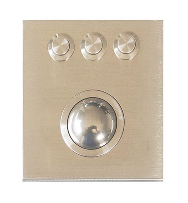 trackball de mesa em aço inox