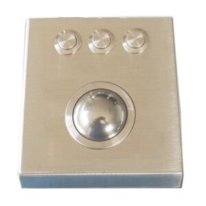 trackball em aço inox em versão desktop