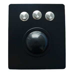 trackball industrial com bola de 50 mm de diametro e montagem frontal