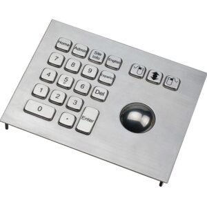 Trackball com keypad numerico, com montagem frontal